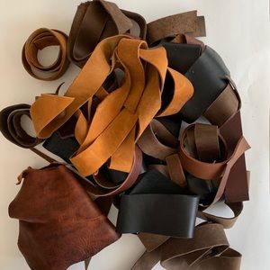 Leather strips.  Calling all artists & crafters